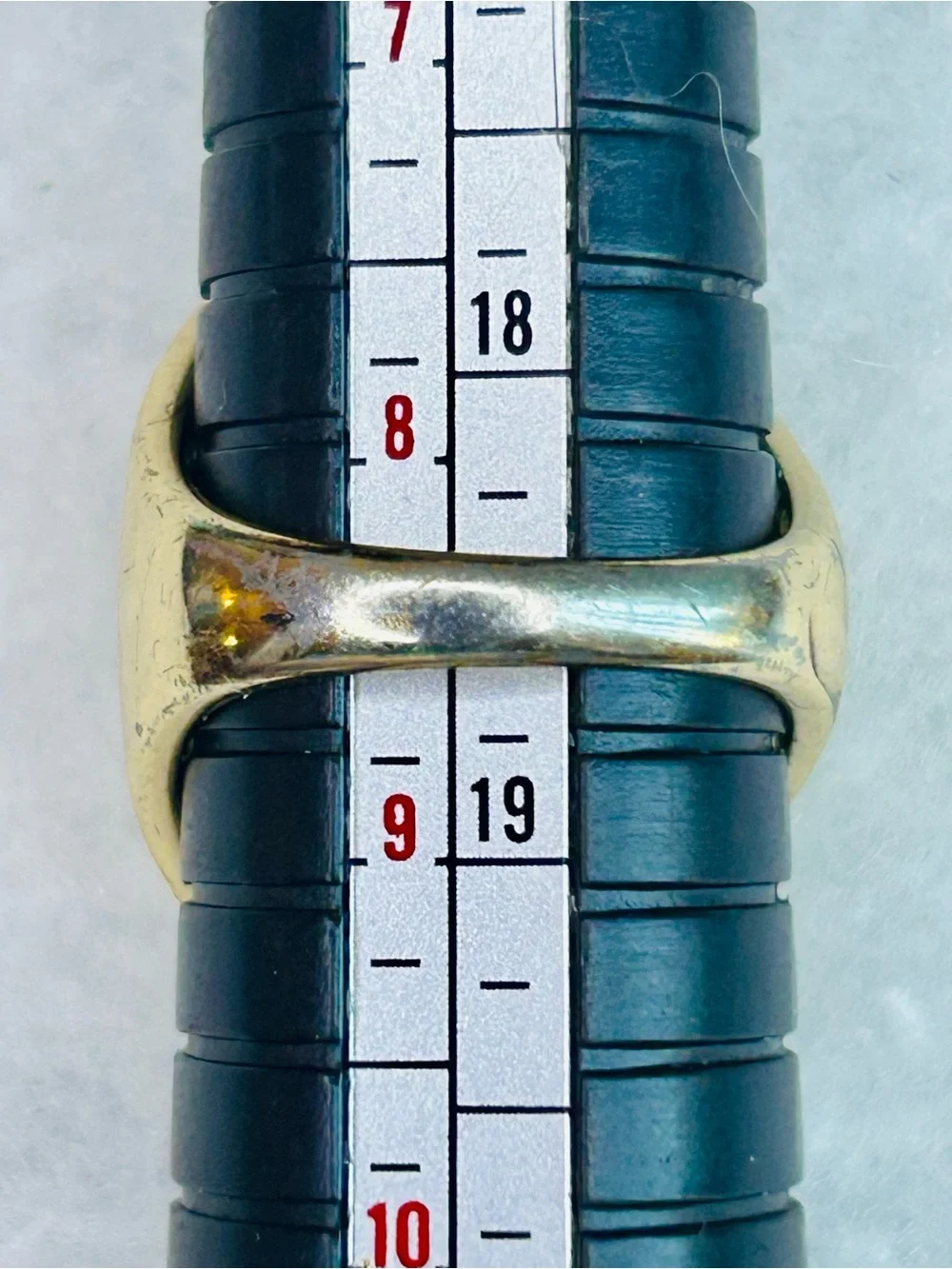 Vintage Black Acrylic Statement Ring (c. 1975–1985)